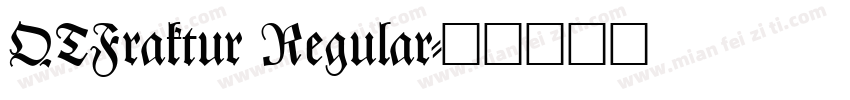 QTFraktur Regular字体转换